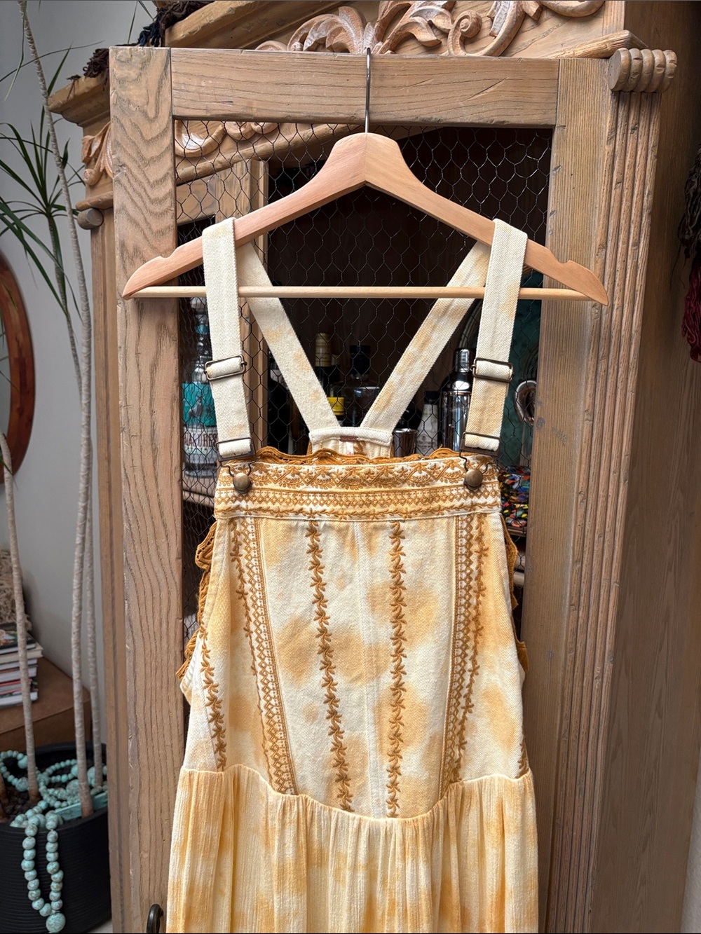 Free People Bali Devon Skirtall Tie Dye Maxi Dress In Italian Straw - Picture 6 of 15